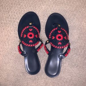 Navy blue & red Jack Rogers